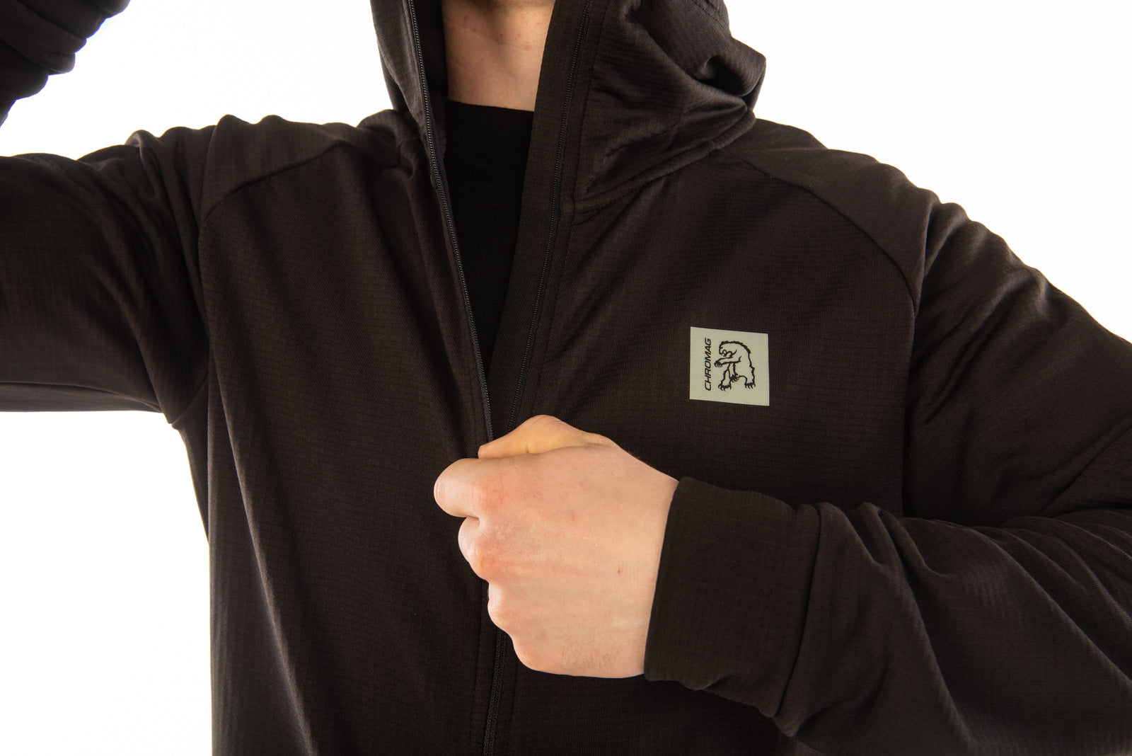 Model is 5' 8" wearing size Medium.