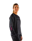The model is 5' 8" wearing size Medium.