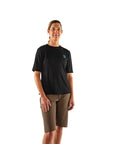 The model is 5' 8" wearing size Medium.